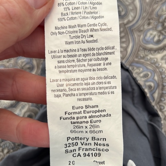 Pottery Barn Vivianna Print Duvet Cover and Euro Shams - Picture 11 of 11